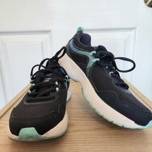 Ryka Intrigue 2 Blue & Green Mesh & Leather Memory Foam Sneakers Size 7W